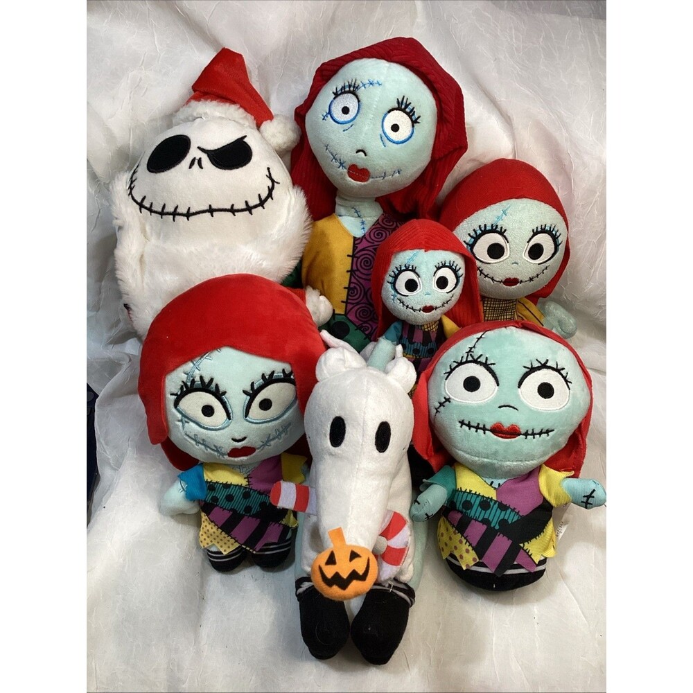 Disney's Nightmare Before Christmas Jack Skellington Zero Ghost Dog Sally Plush